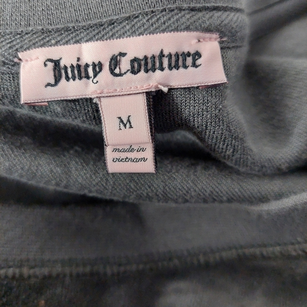Juicy‎ Couture Gray Sweater Pullover Top Scoop Neck Women Size M Velvet Soft  SJ - Picture 3 of 13